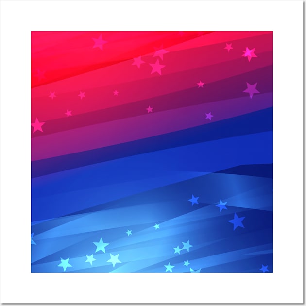 Red White Blue USA Flag Design Wall Art by aquariart